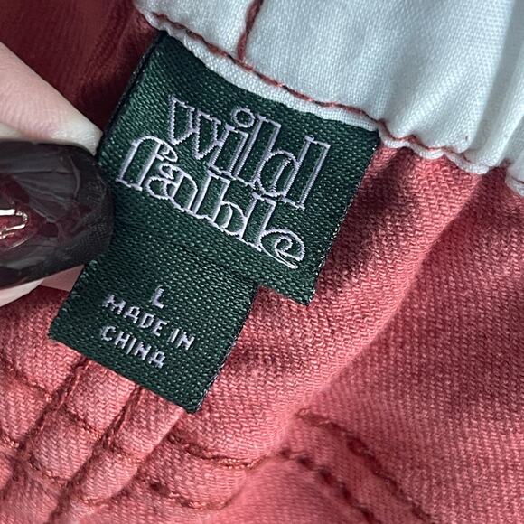 Wild Fable Paperbag Shorts Womens Large Double Button Pockets Pink High Waisted - Picture 4 of 9